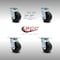 Service Caster 4 Inch SS Polyolefin Swivel Caster Set with Roller Bearing and Swivel Lock SCC SCC-SS30S420-POR-BSL-4 - alternate 5